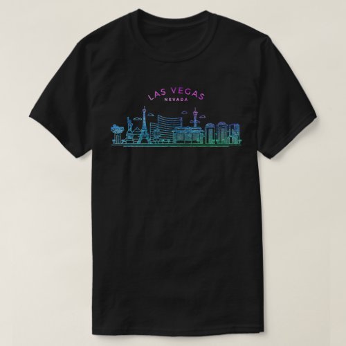 Colorful t-shirt featuring the Las Vegas skyline