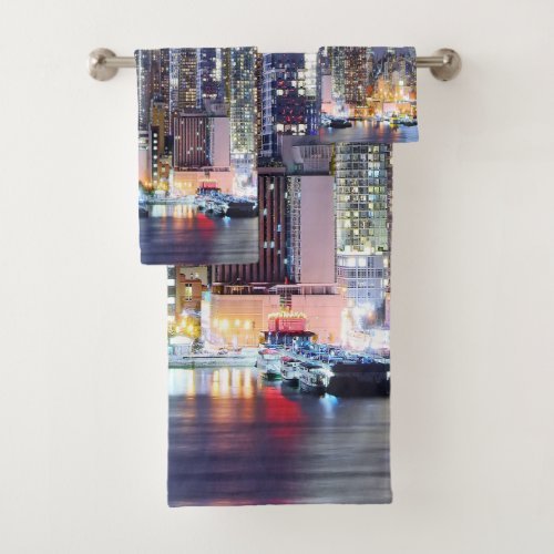 New York themed bath towel set