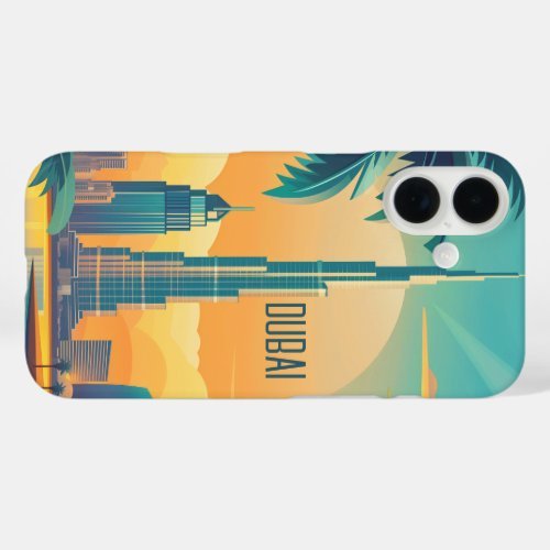 Burj Khalifa Dubai iPhone Case featuring vibrant colours and the world's tallest building