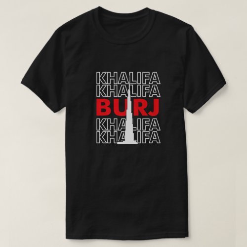 Burj Khalifa T-shirt with a large and bold design