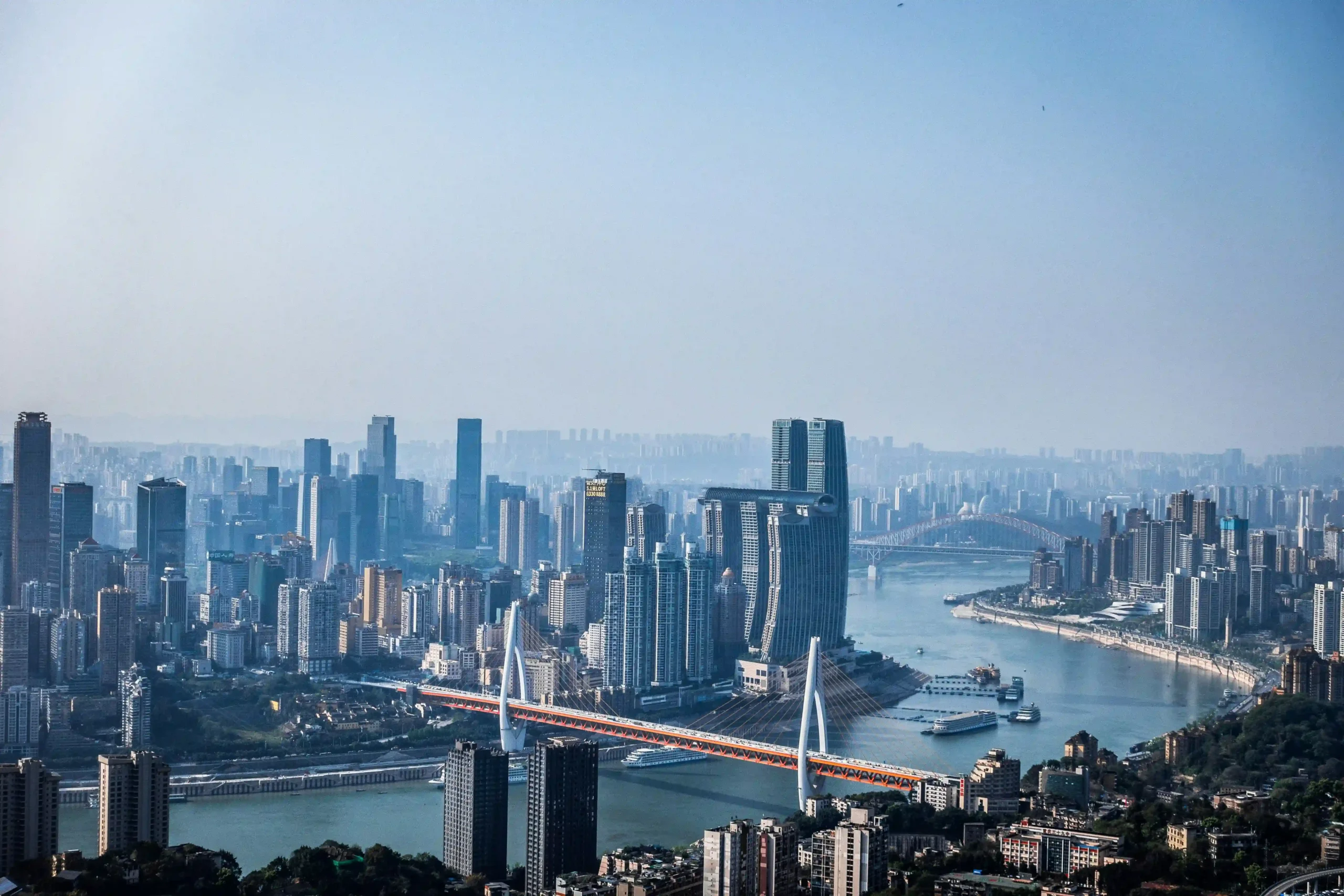Chongqing city skyline crowded with high-rises