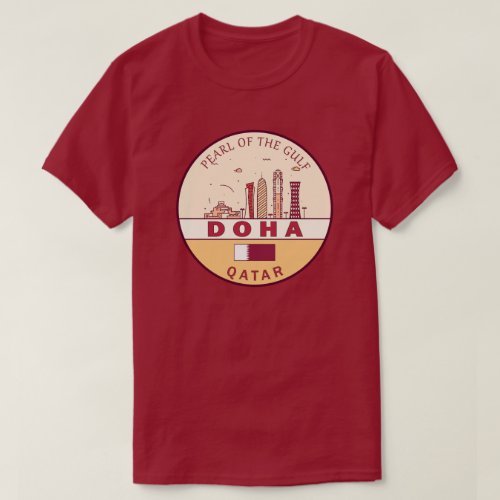 Merch Doha skyline with famous skyscrapers