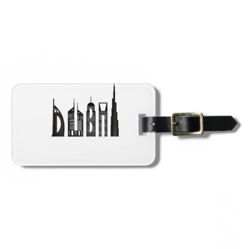 Merch Merch dubai skyscrapers luggage tag