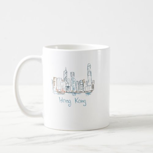 Hong Kong skyline coffee mug