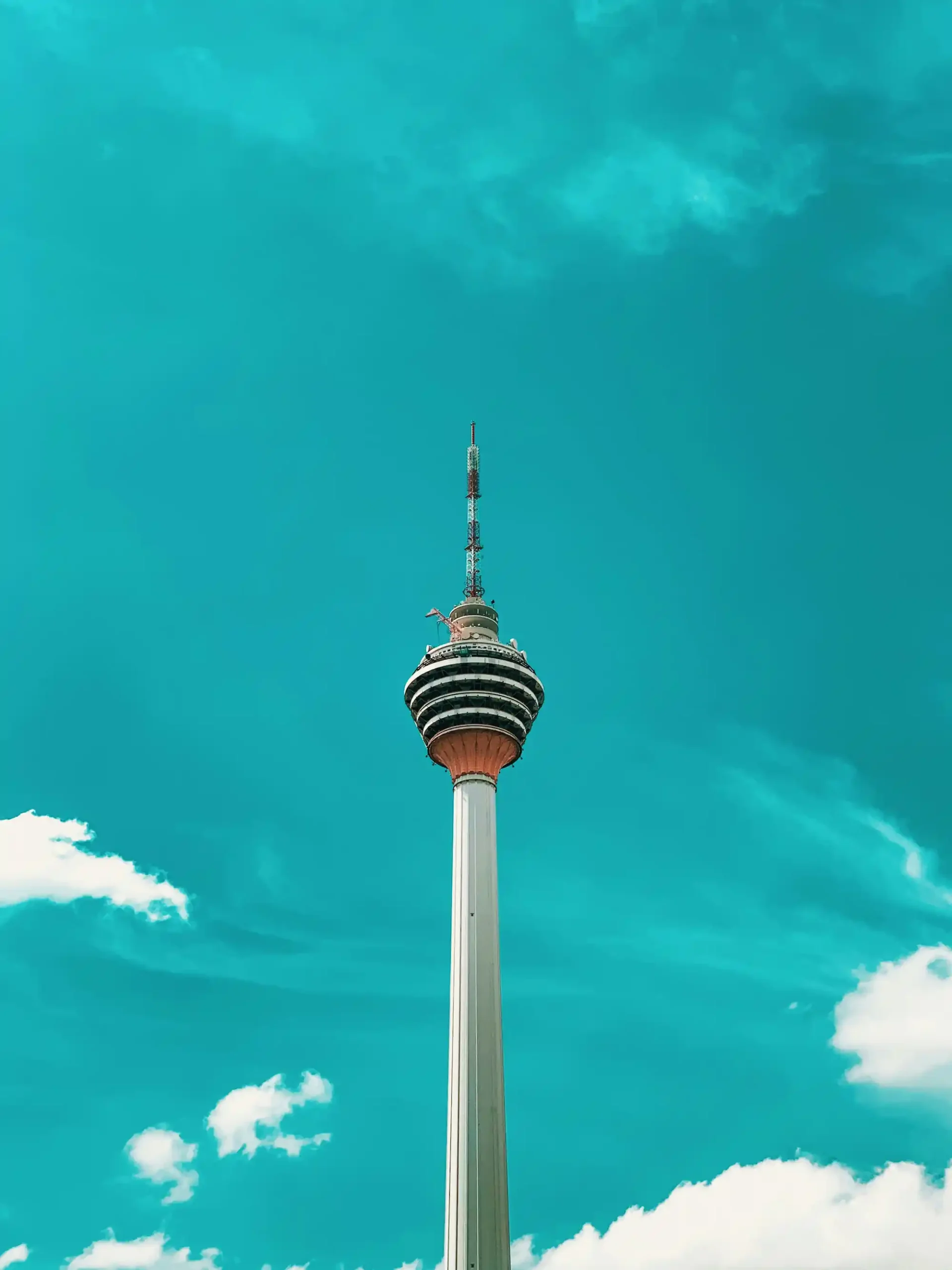 The 10 Tallest Towers in the World (No Buildings) The Kuala Lumpur Tower rising high above the Kuala Lumpur skyline