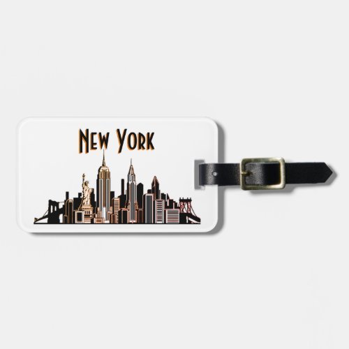 Merch Merch new york city skyline luggage tag