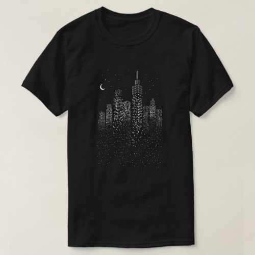 Merch Merch nighttime skyline t shirt