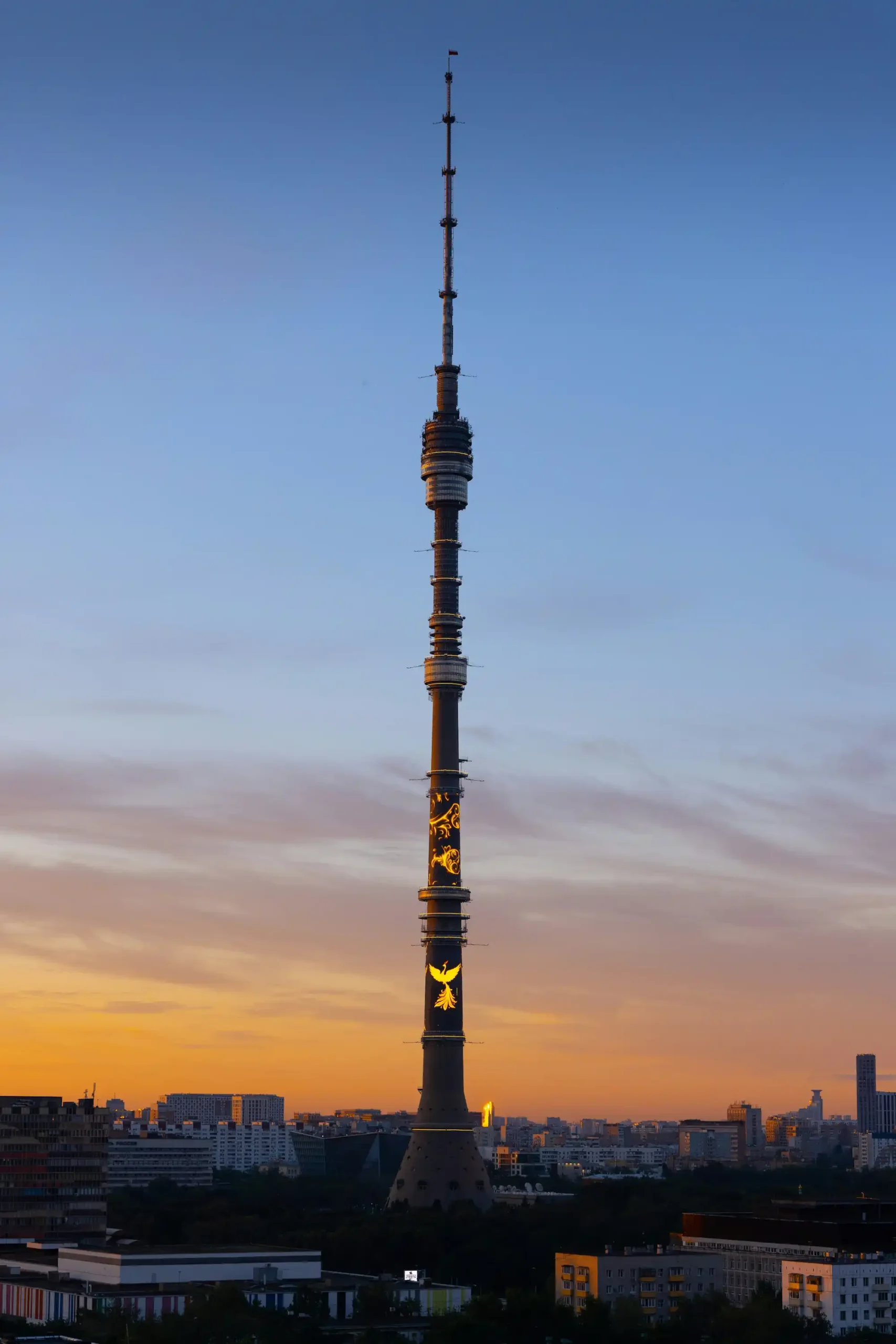 The 10 Tallest Towers in the World (No Buildings) Ostankino Tower rising high above Moscow, Russia