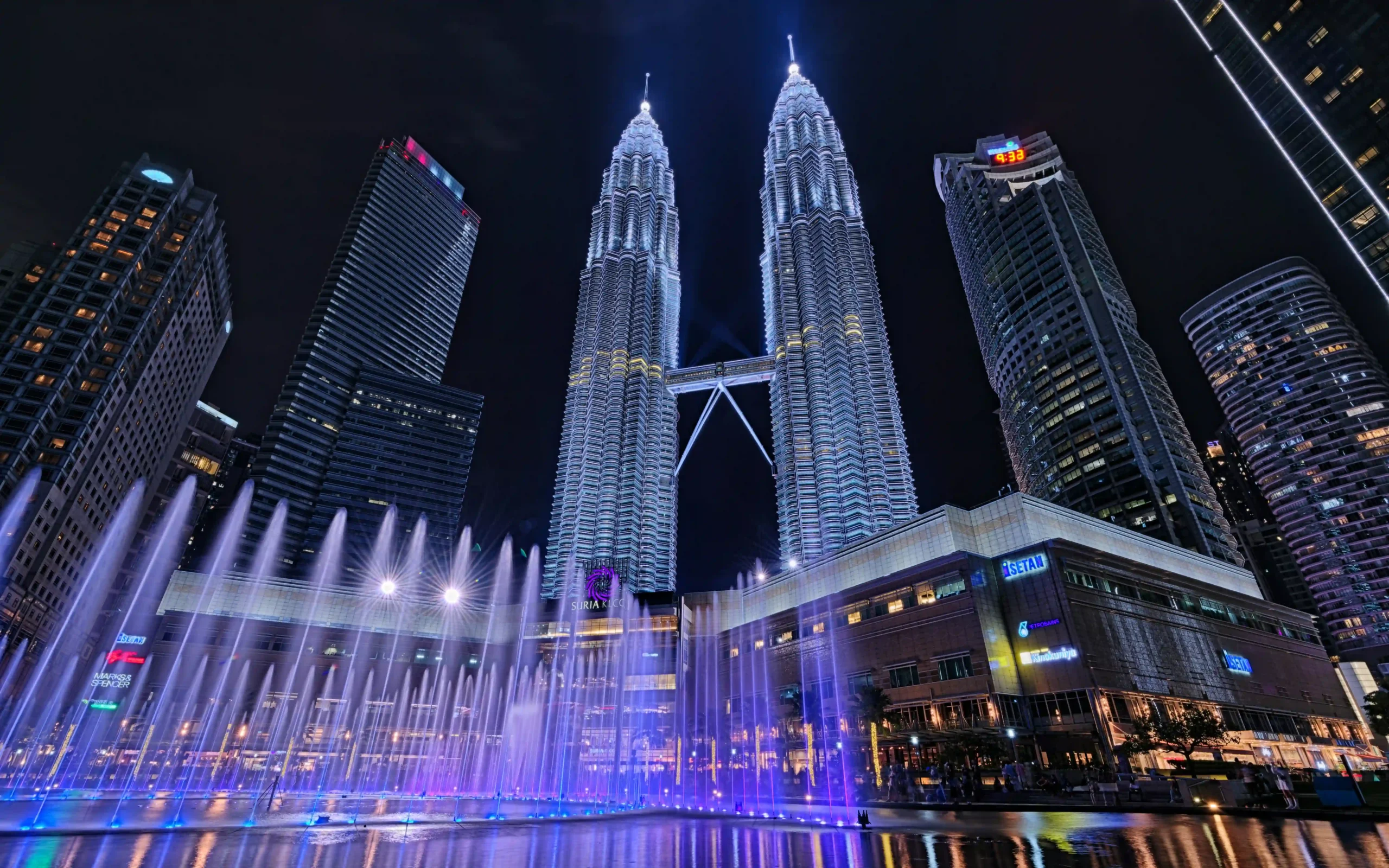 Skyscraper Stories Striking image of the Petronas Towers located in Kuala Lumpur, Malaysia. Once the tallest buildings in the world.
