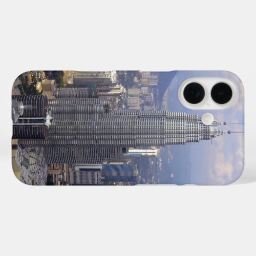 Petronas Towers iPhone case featuring the two skyscrapers and the Kuala Lumpur skyline