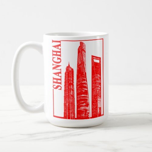 Shanghai skyscrapers coffee mug